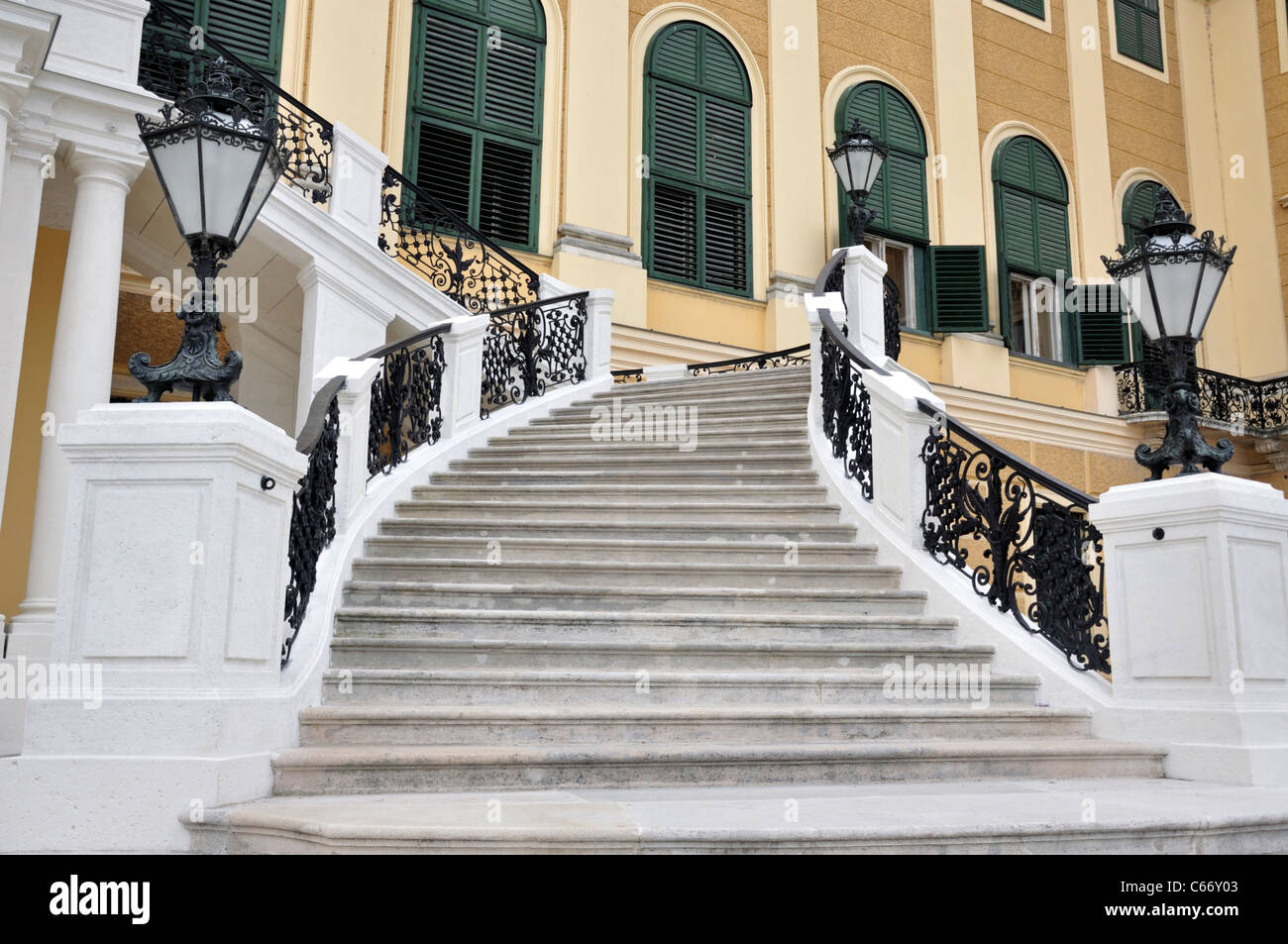 Staircase, Schoenbrunn Palace, Vienna, Austria, Europe Stock Photo