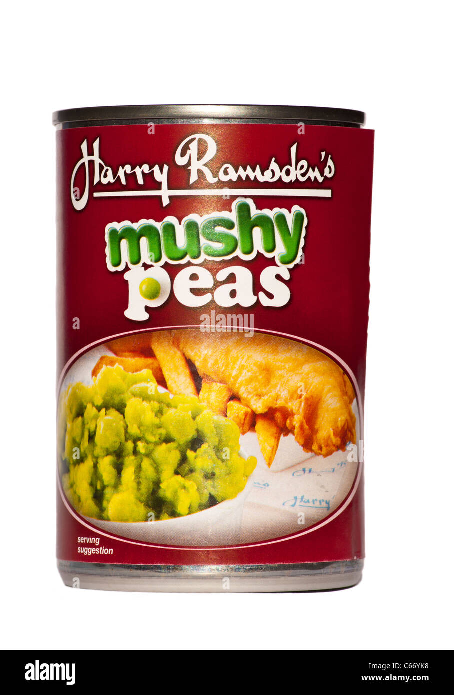 Tin Of Harry Ramsdens Mushy Peas Stock Photo