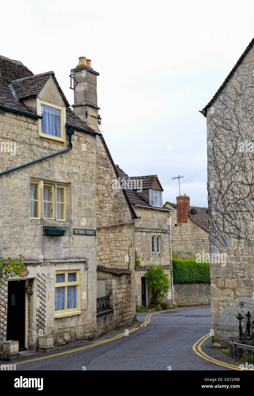 Houses In The Cotswold Village Of Painswick Gloucestershire Stock 