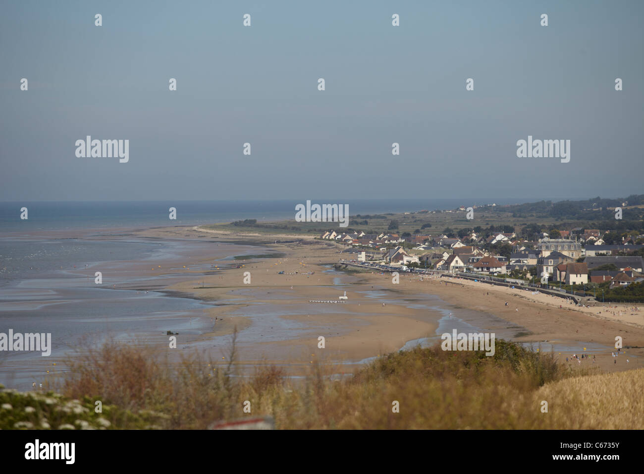 Surrounding area overlooking the infamous Omaha Beach, Normandy Stock Photo