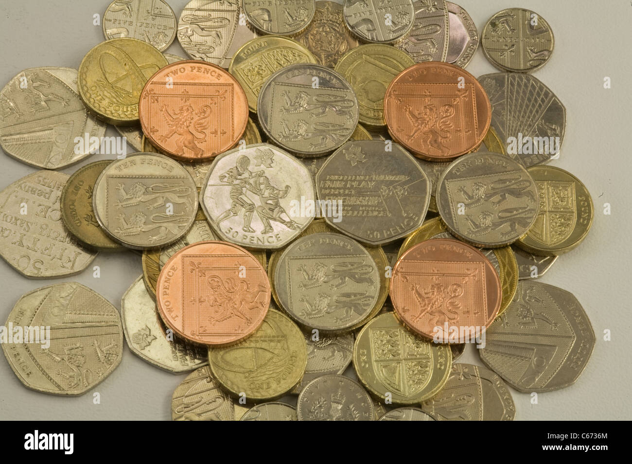 coin, change, isolated on white Stock Photo Alamy