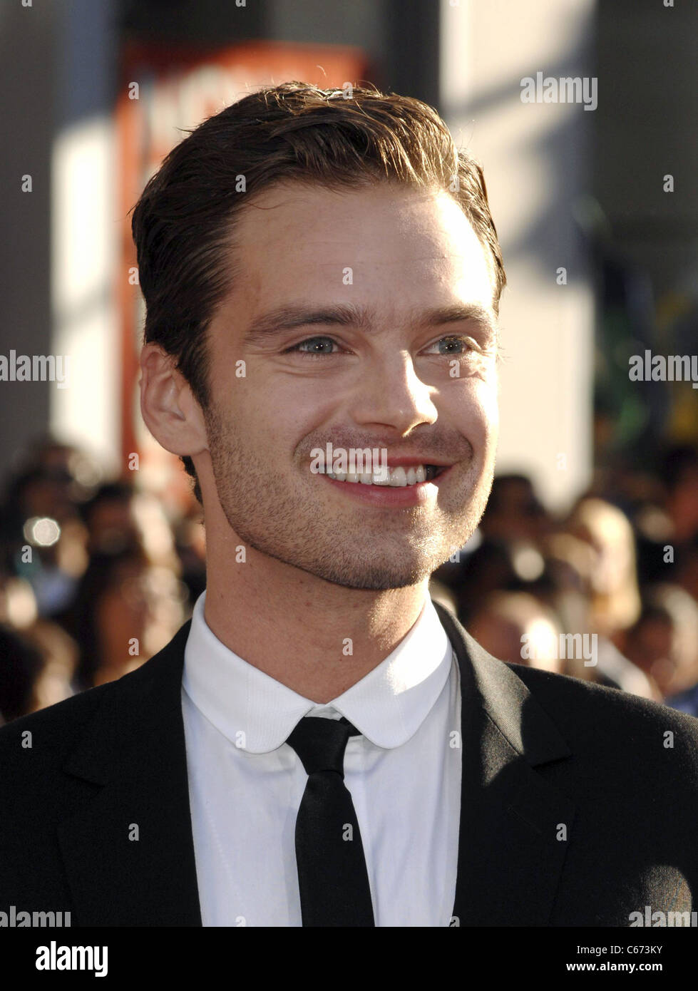 Sebastian Stan at arrivals for Captain America: The First Avenger Premiere, El Capitan Theatre, Los Angeles, CA July 19, 2011. Photo By: Elizabeth Goodenough/Everett Collection Stock Photo