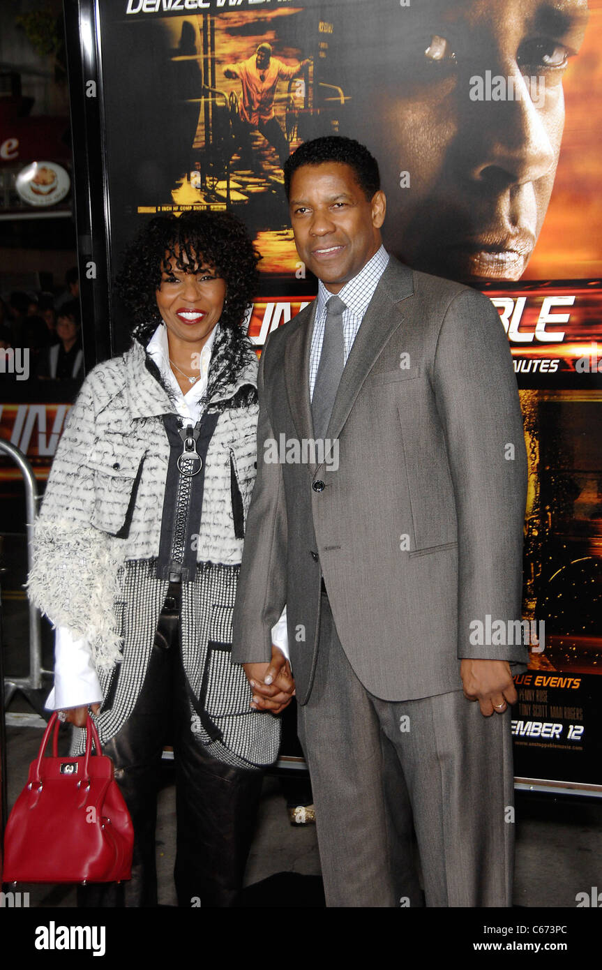 Pauletta Pearson, Denzel Washington at arrivals for UNSTOPPABLE ...