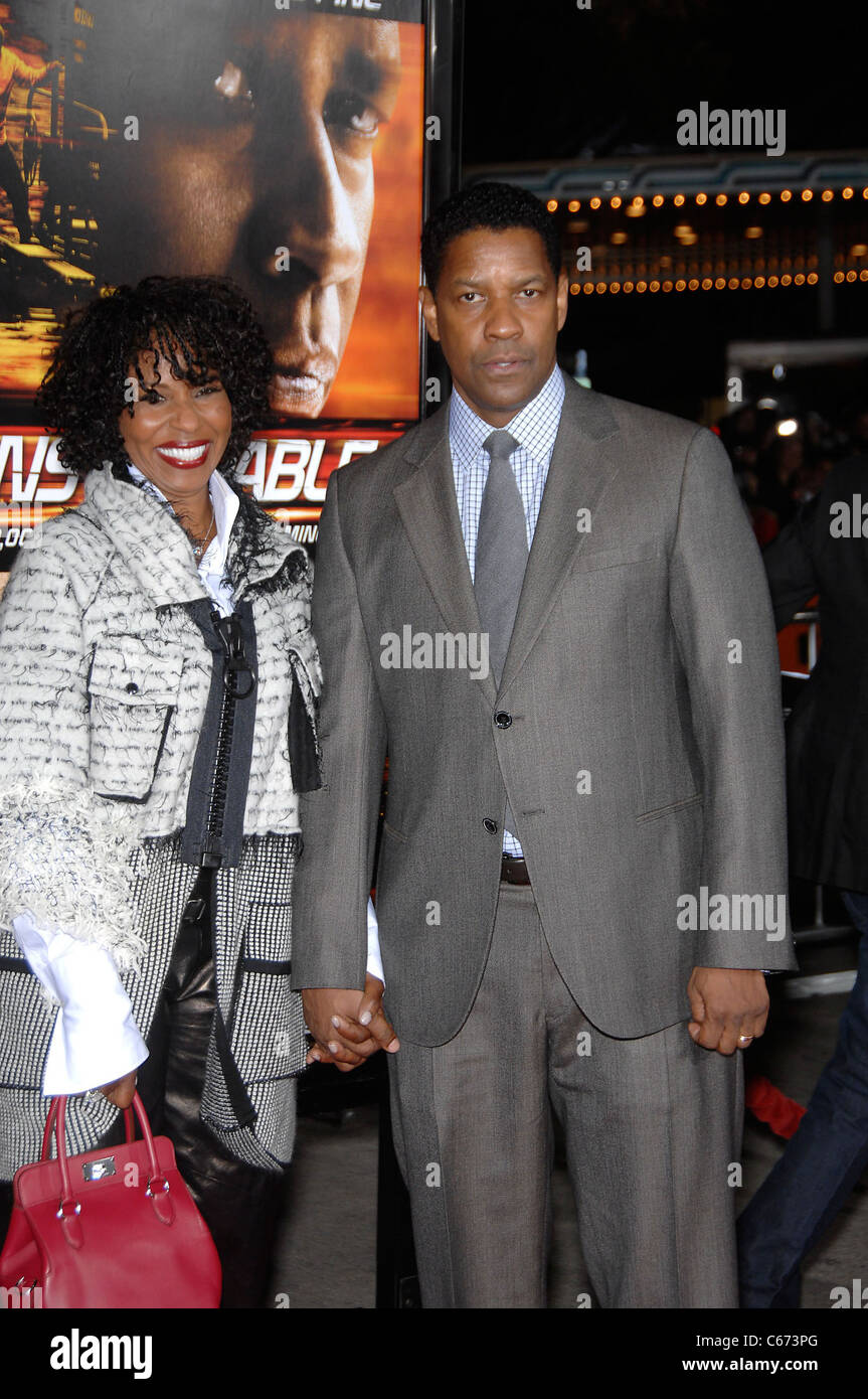 Pauletta Pearson, Denzel Washington at arrivals for UNSTOPPABLE ...