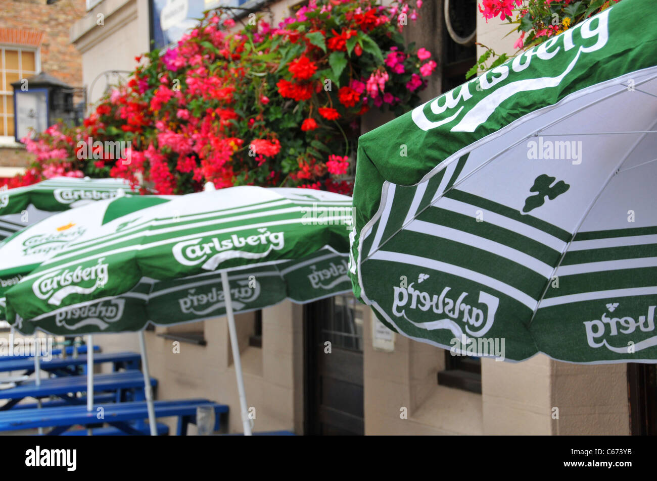 Carlsberg umbrellas hi-res stock photography and images - Alamy