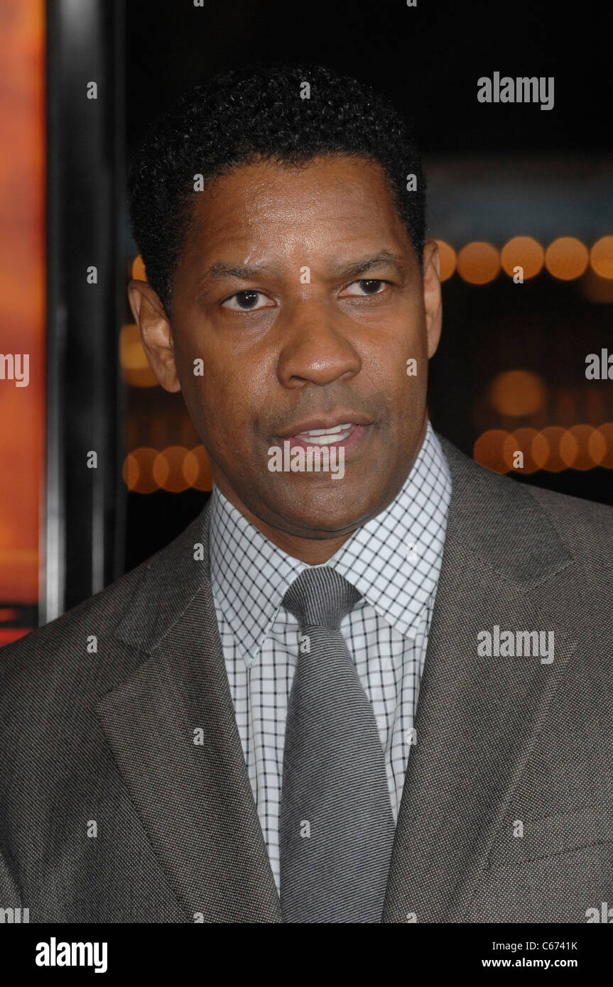Denzel Washington at arrivals for UNSTOPPABLE Premiere, Regency Village Theater, Westwood, CA October 26, 2010. Photo By: Elizabeth Goodenough/Everett Collection Stock Photo