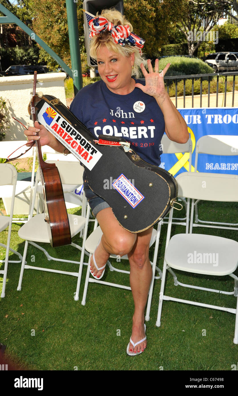 Victoria Jackson at a public appearance for Beverly Hills Tea Party Rally, Beverly Hills Park, Los Angeles, CA September 26, 2010. Photo By: Robert Kenney/Everett Collection Stock Photo