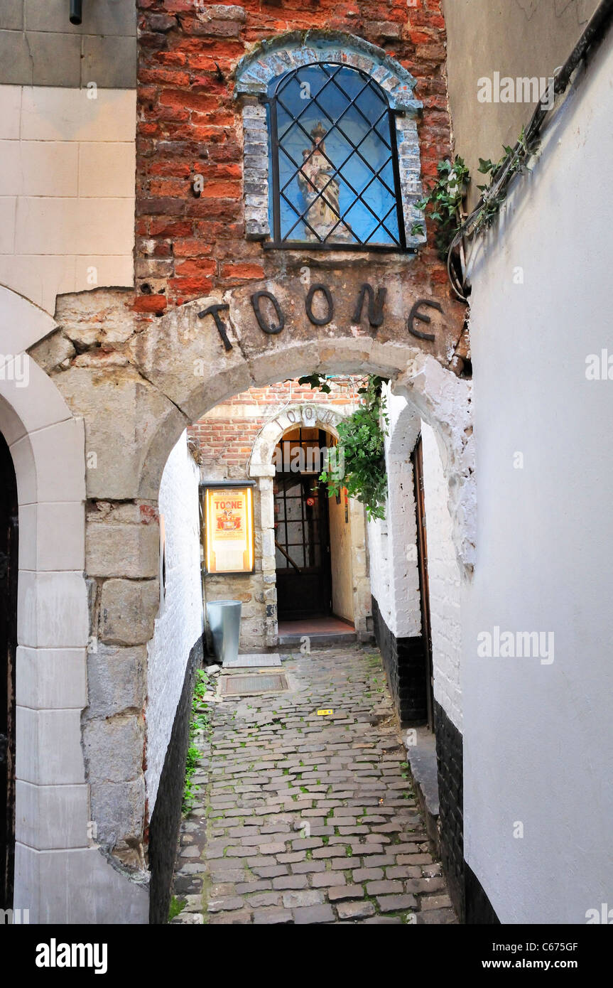 Brussels, Belgium. Toone Puppet Theatre (1835) in Petit Rue des