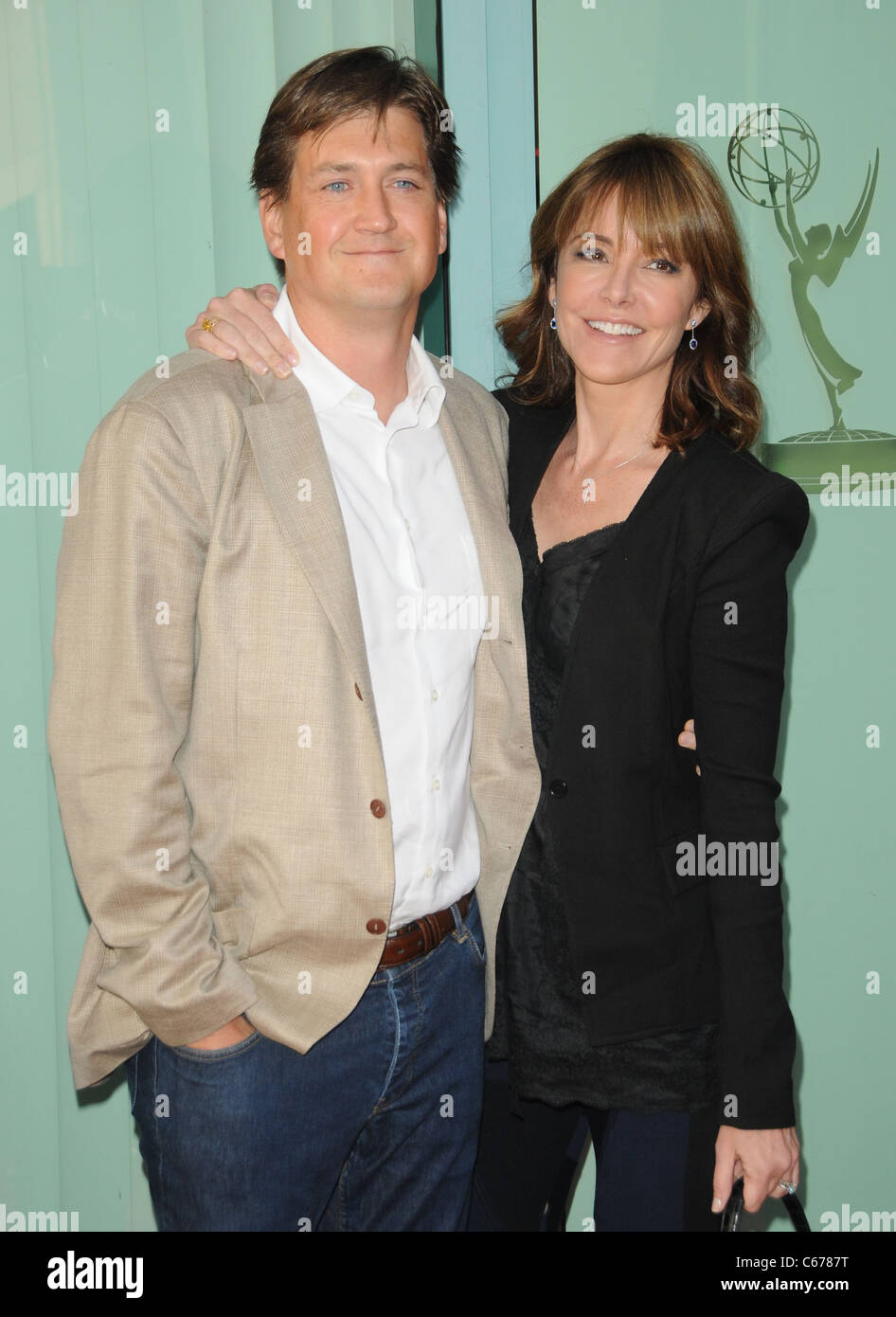 Bill Lawrence, Christa Miller in attendance for ATAS Presents An Evening With COUGAR TOWN, Leonard H. Goldenson Theatre, Los Angeles, CA April 20, 2011. Photo By: Dee Cercone/Everett Collection Stock Photo