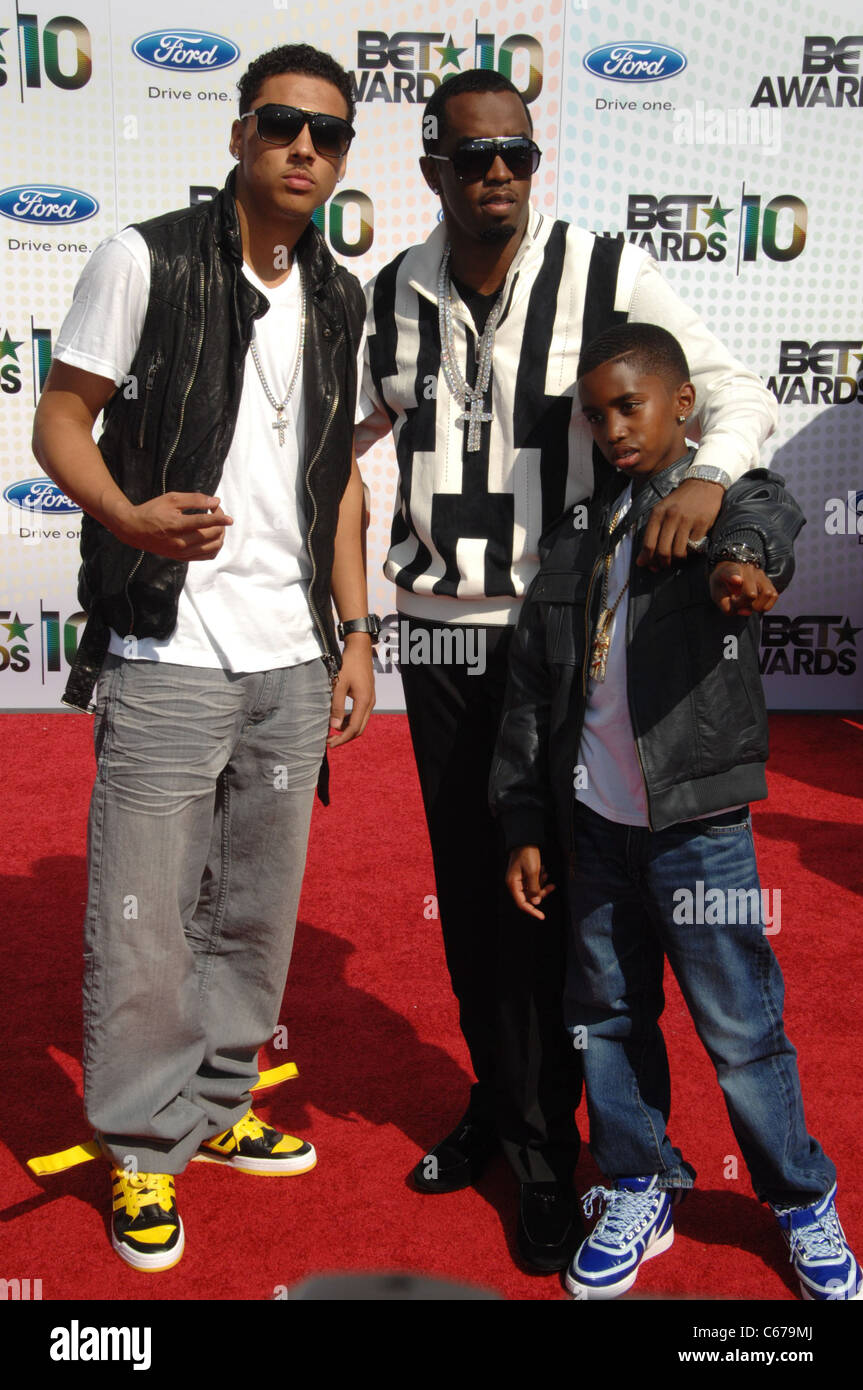 Sean ‘P. Diddy’ Combs, Sons in attendance for BET Awards 2010, Shrine