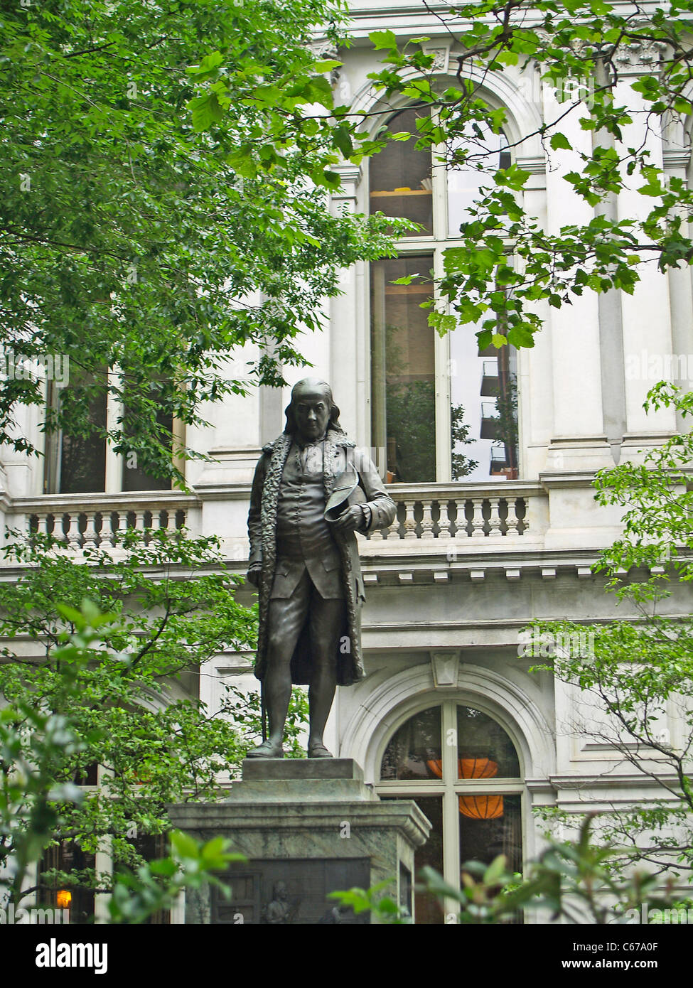 Statue of Ben Franklin, Freedom Trail, Boston, Massachusetts Stock Photo