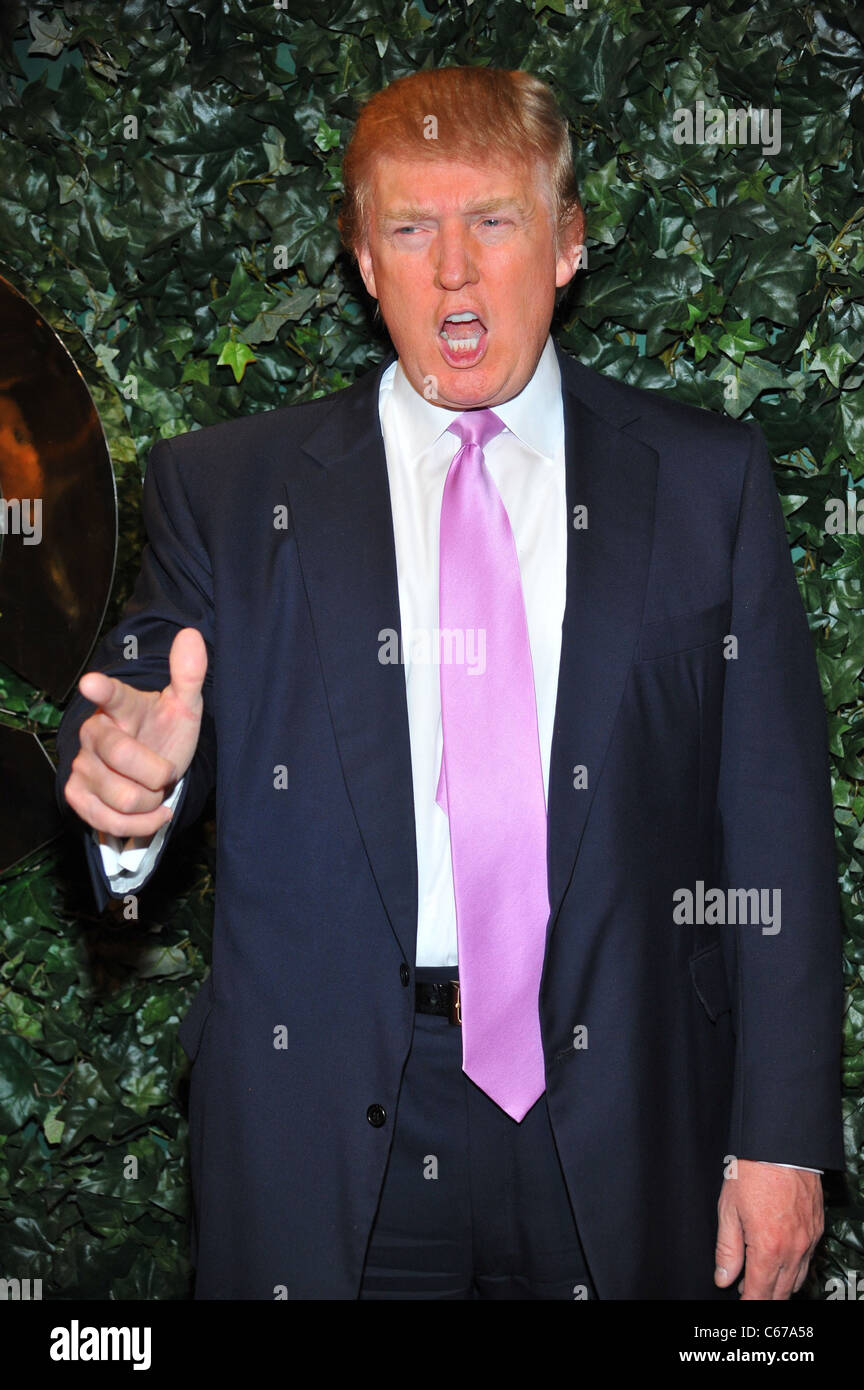 Donald Trump at arrivals for QVC Red Carpet Style Party, Four Seasons Hotel, Los Angeles, CA February 25, 2011. Photo By: Gregorio T. Binuya/Everett Collection Stock Photo