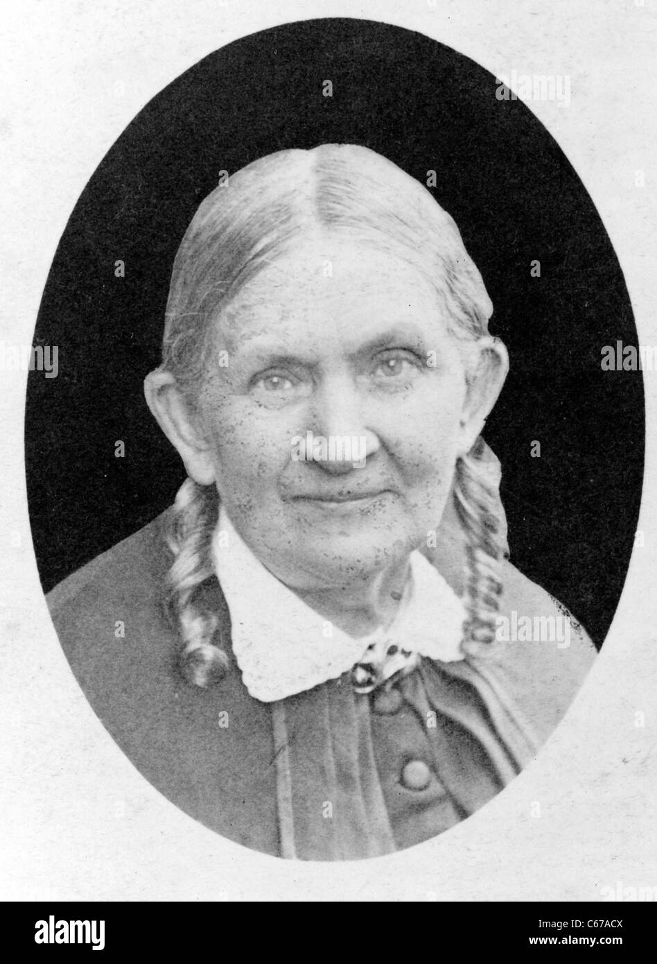 Fredrika Runeberg, Finnish novelist and poet, circa 1860 - 1879 Stock Photo