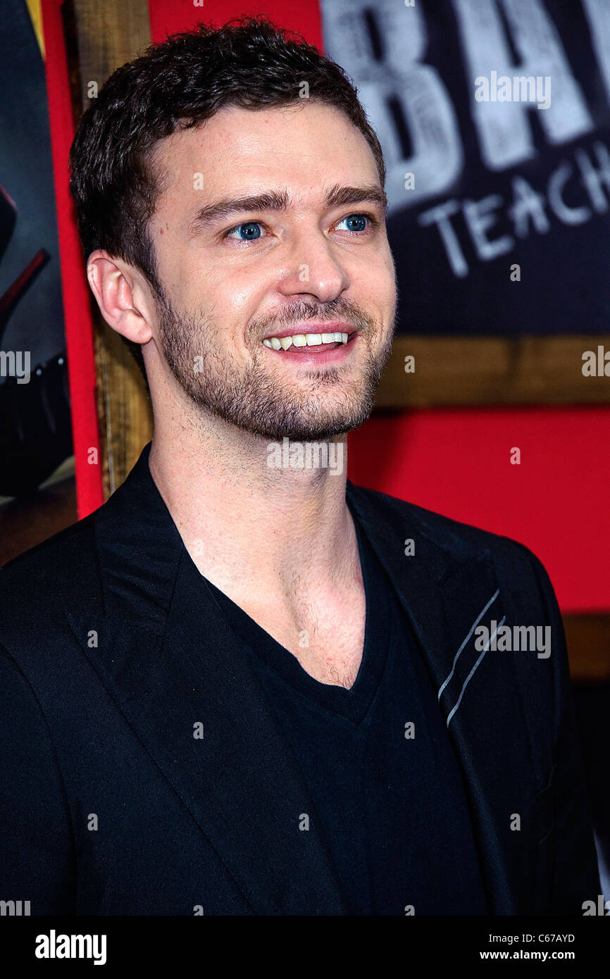 Justin Timberlake at arrivals for BAD TEACHER Premiere, The Ziegfeld Theatre, New York, NY June 20, 2011. Photo By: Lee/Everett Stock Photo