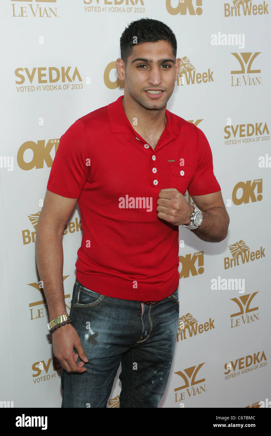 Amir Khan at arrivals for OK! Magazine and BritWeek Oscar Pre-Party, The London Hotel in West Hollywood, Los Angeles, CA February 25, 2011. Photo By: James Atoa/Everett Collection Stock Photo