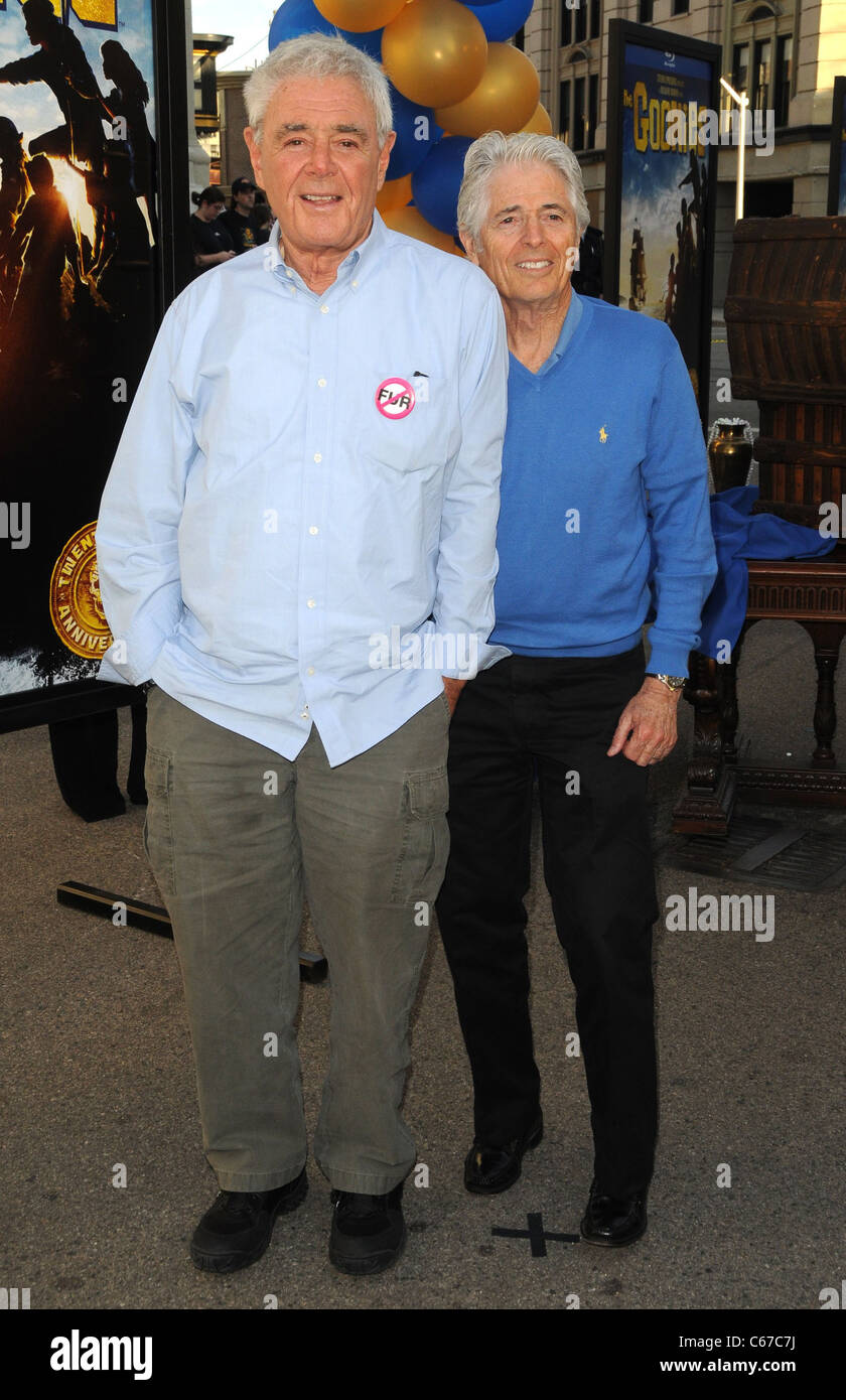 Richard Donner, Mike Fenton at arrivals for The Goonies 25th Anniversary Great Treasure Hunt, Steven J. Ross Theater on Warner Bros. Lot, Los Angeles, CA October 27, 2010. Photo By: Dee Cercone/Everett Collection Stock Photo
