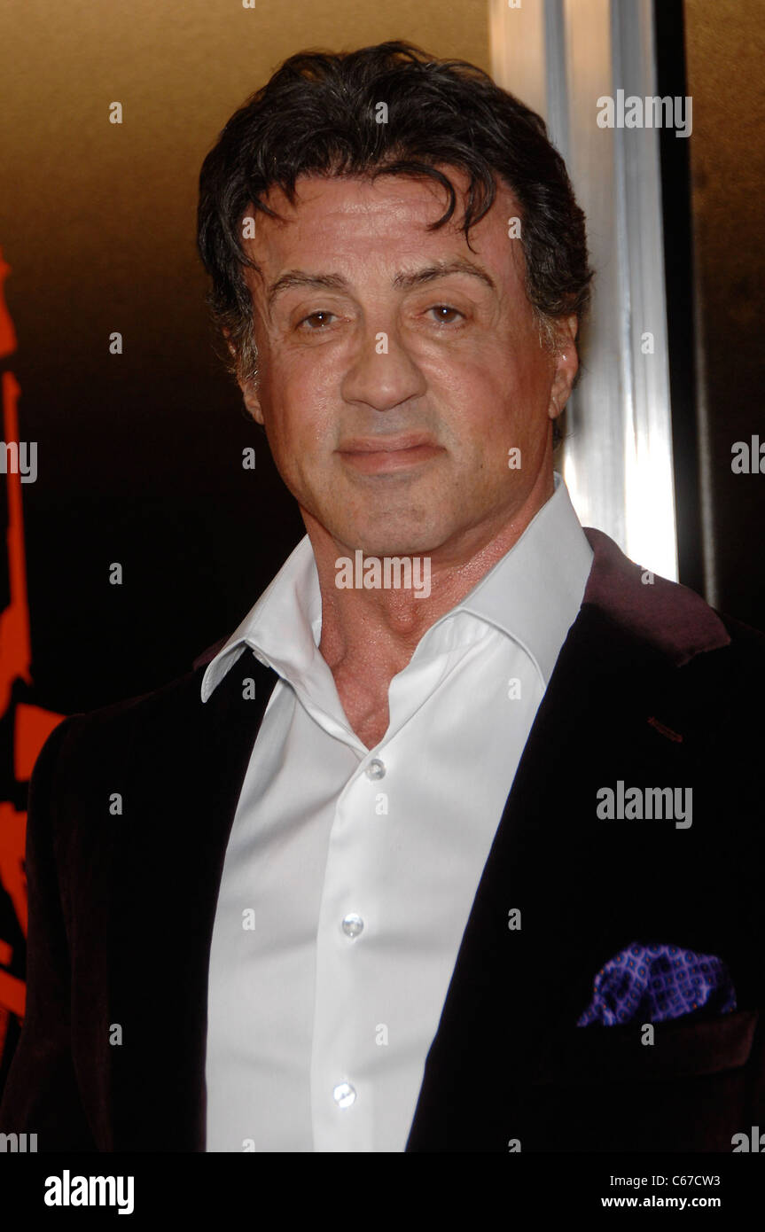 Sylvester Stallone at arrivals for THE MECHANIC Premiere, Arclight Hollywood Cinemas, Los Angeles, CA January 25, 2011. Photo By: Michael Germana/Everett Collection Stock Photo