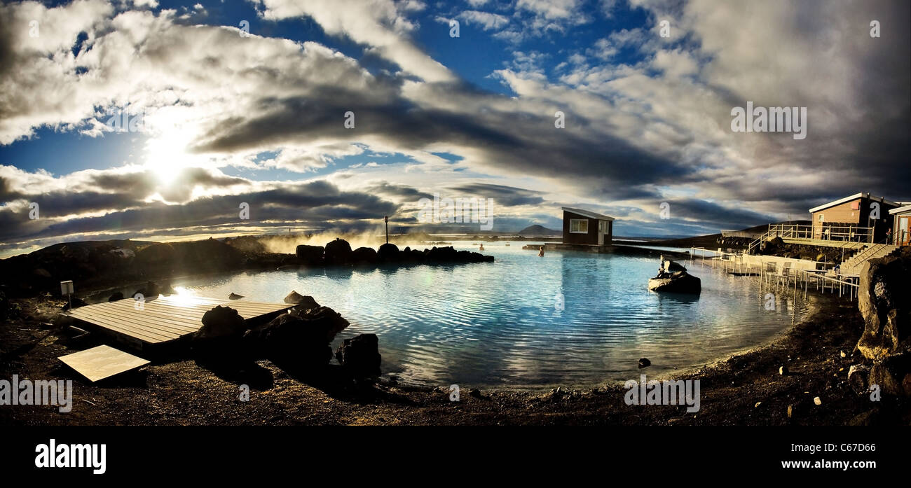 Blue lagoon, Mývatn Nature Baths, Iceland Stock Photo
