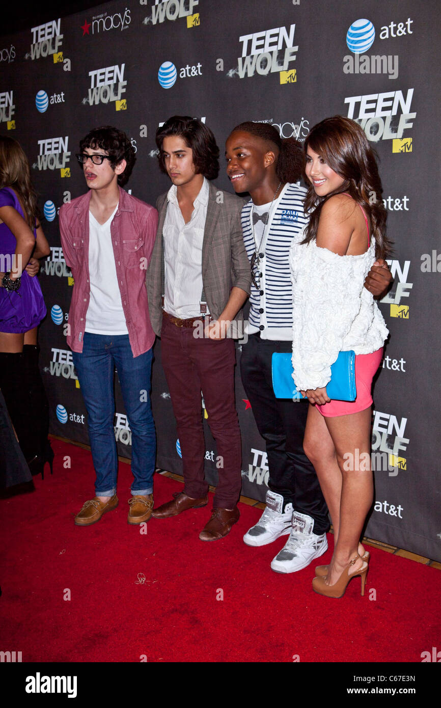 Cast of Victorious at arrivals for TEEN WOLF Premiere Party, The Roosevelt Hotel, Los Angeles, CA May 25, 2011. Photo By: Emiley Schweich/Everett Collection Stock Photo