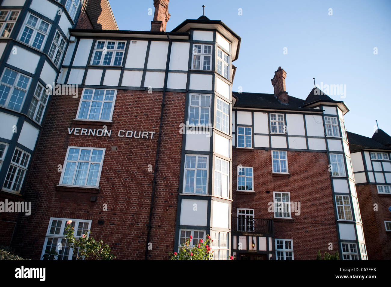 Vernon Court, an apartment building in Greater London, Stock Photo Alamy