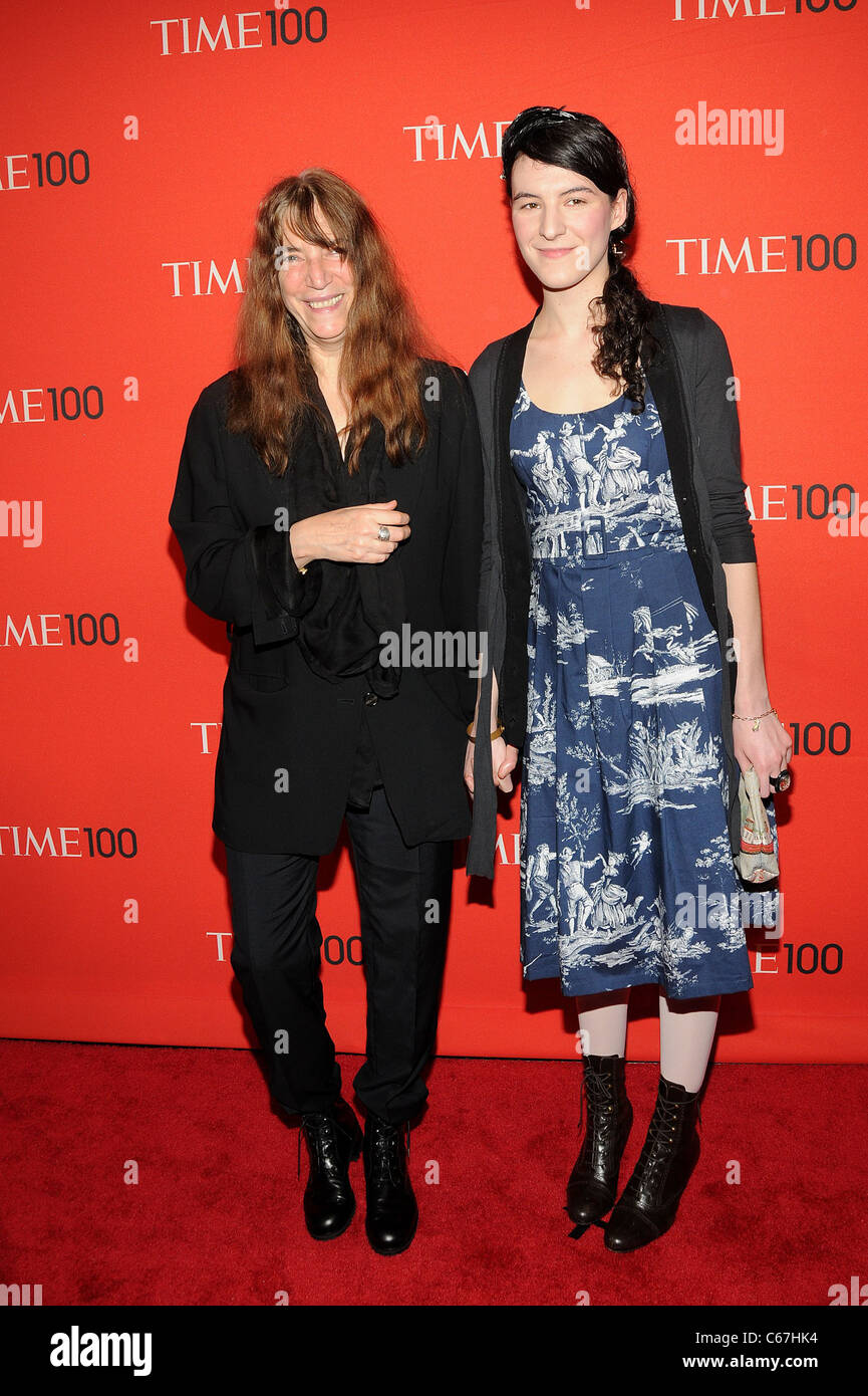 Patti Smith, Jessica Smith at arrivals for TIME 100 GALA, Frederick P. Rose Hall - Jazz at Lincoln Center, New York, NY April 26, 2011. Photo By: Desiree Navarro/Everett Collection Stock Photo