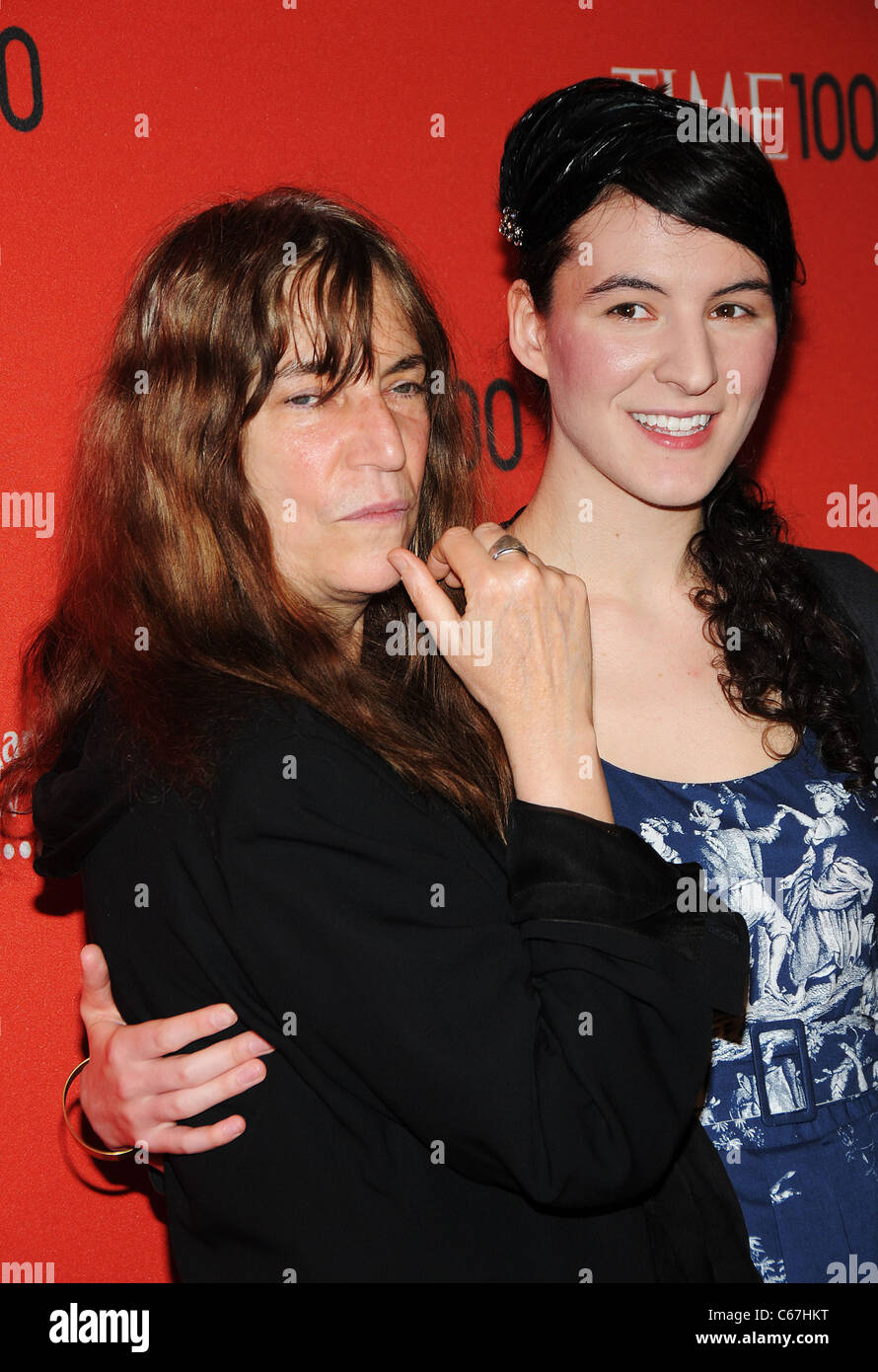 Patti Smith, Jessica Smith at arrivals for TIME 100 GALA, Frederick P. Rose Hall - Jazz at Lincoln Center, New York, NY April 26, 2011. Photo By: Desiree Navarro/Everett Collection Stock Photo