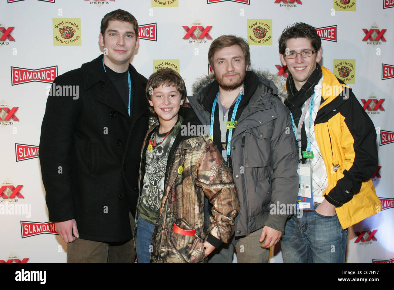 Adam Childress, Austin Vickers, Clay Jeter, Brian Harstine, of 5 Dollars at arrivals for 2011 Slamdance Film Festival Opening Night Red Carpet, Treasure Mountain Inn, Park City, UT January 21, 2011. Photo By: James Atoa/Everett Collection Stock Photo