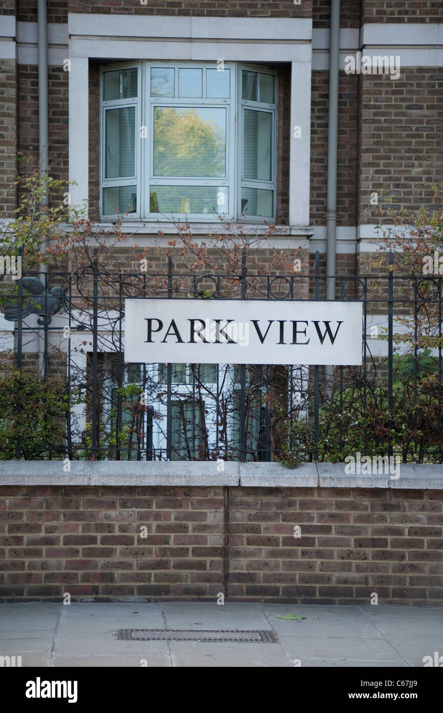 Building apartment block in London called Park view Stock Photo