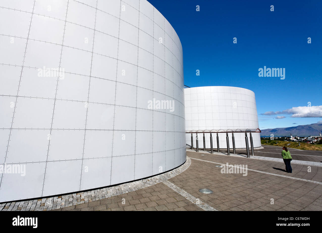 Perlan, the pearl, home of the Saga Museum and hot water storage for Reykjavik, Iceland Stock Photo