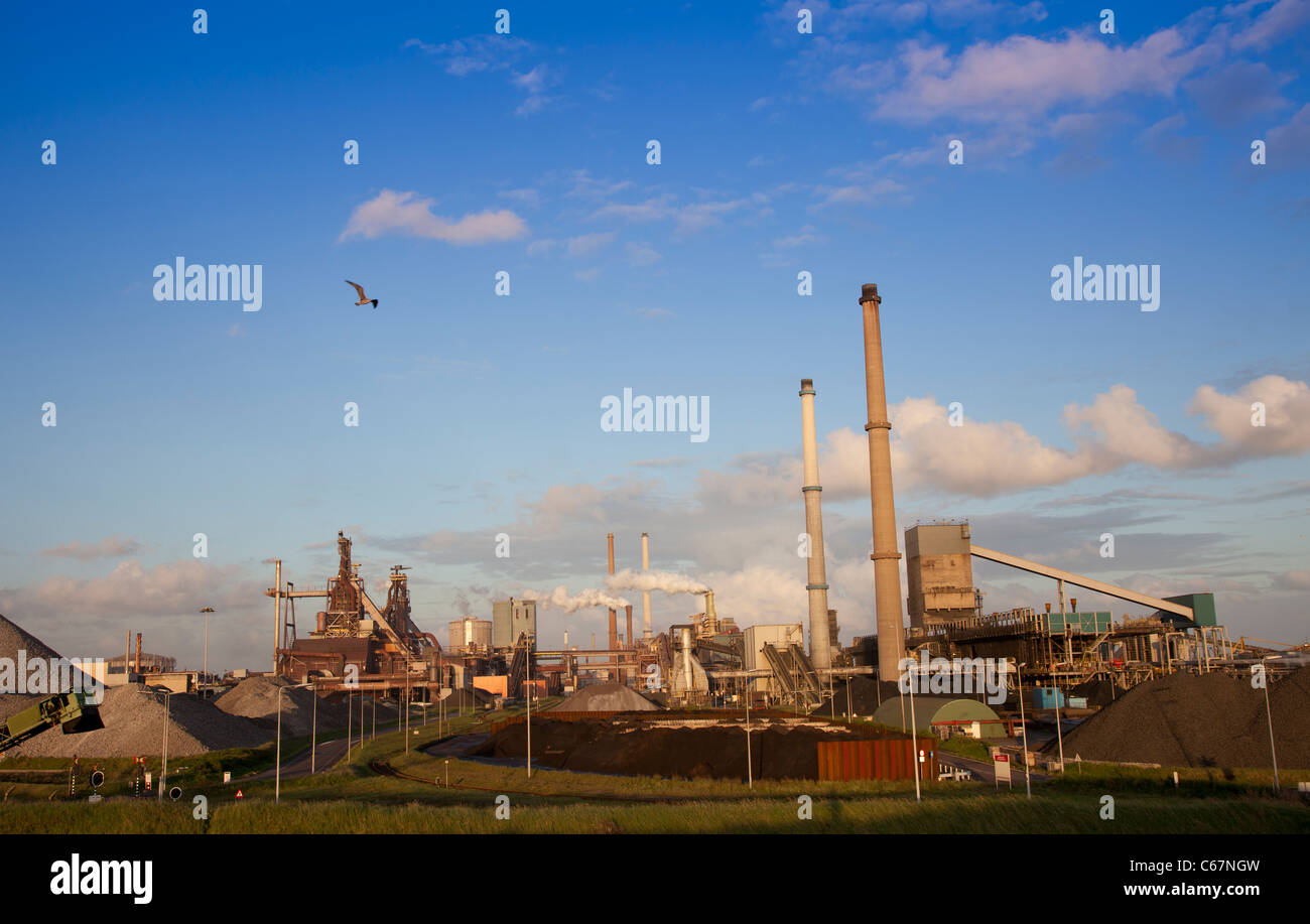 Heavy industry at huge factory Stock Photo
