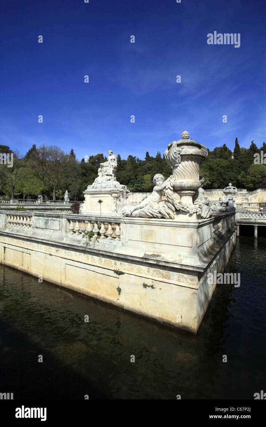 Garden Fountains in Nimes, France Stock Photo Alamy