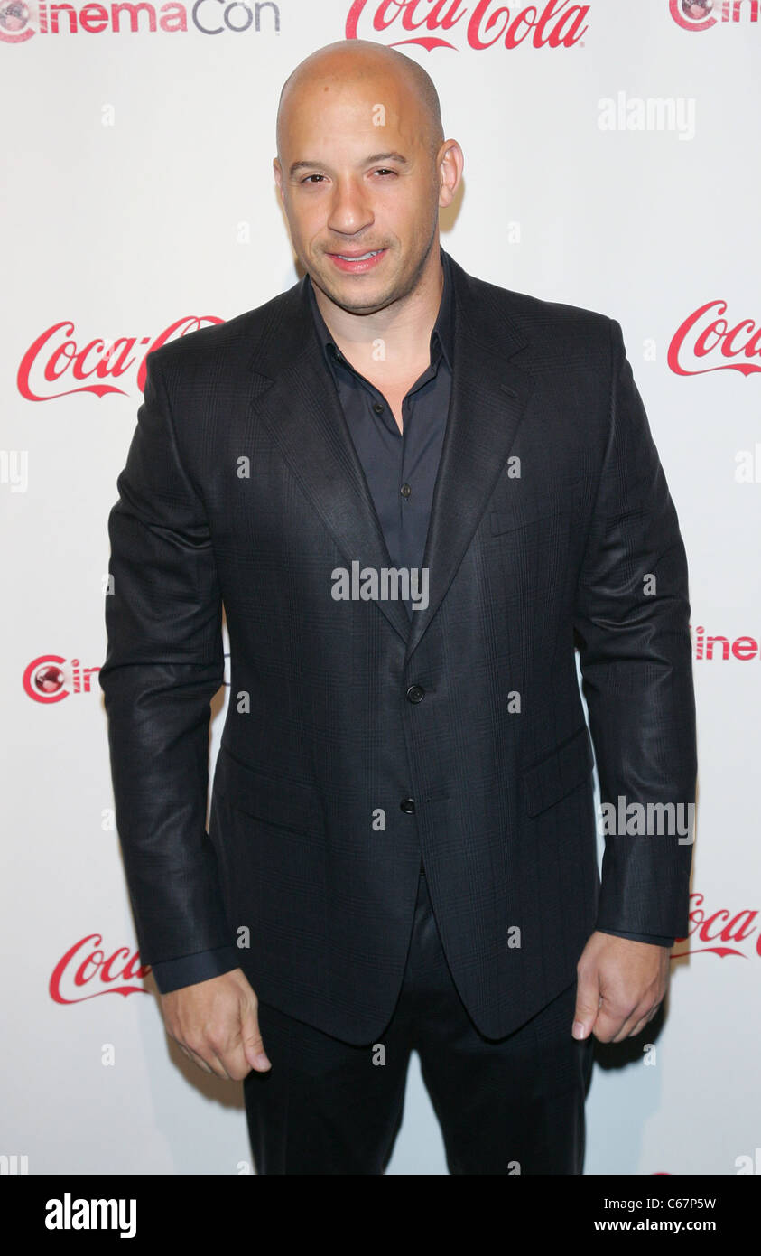 Vin Diesel in attendance for 2011 CinemaCon Big Screen Achievement Awards, PURE Nightclub at Caesars Palace, Las Vegas, NV March 31, 2011. Photo By: James Atoa/Everett Collection Stock Photo