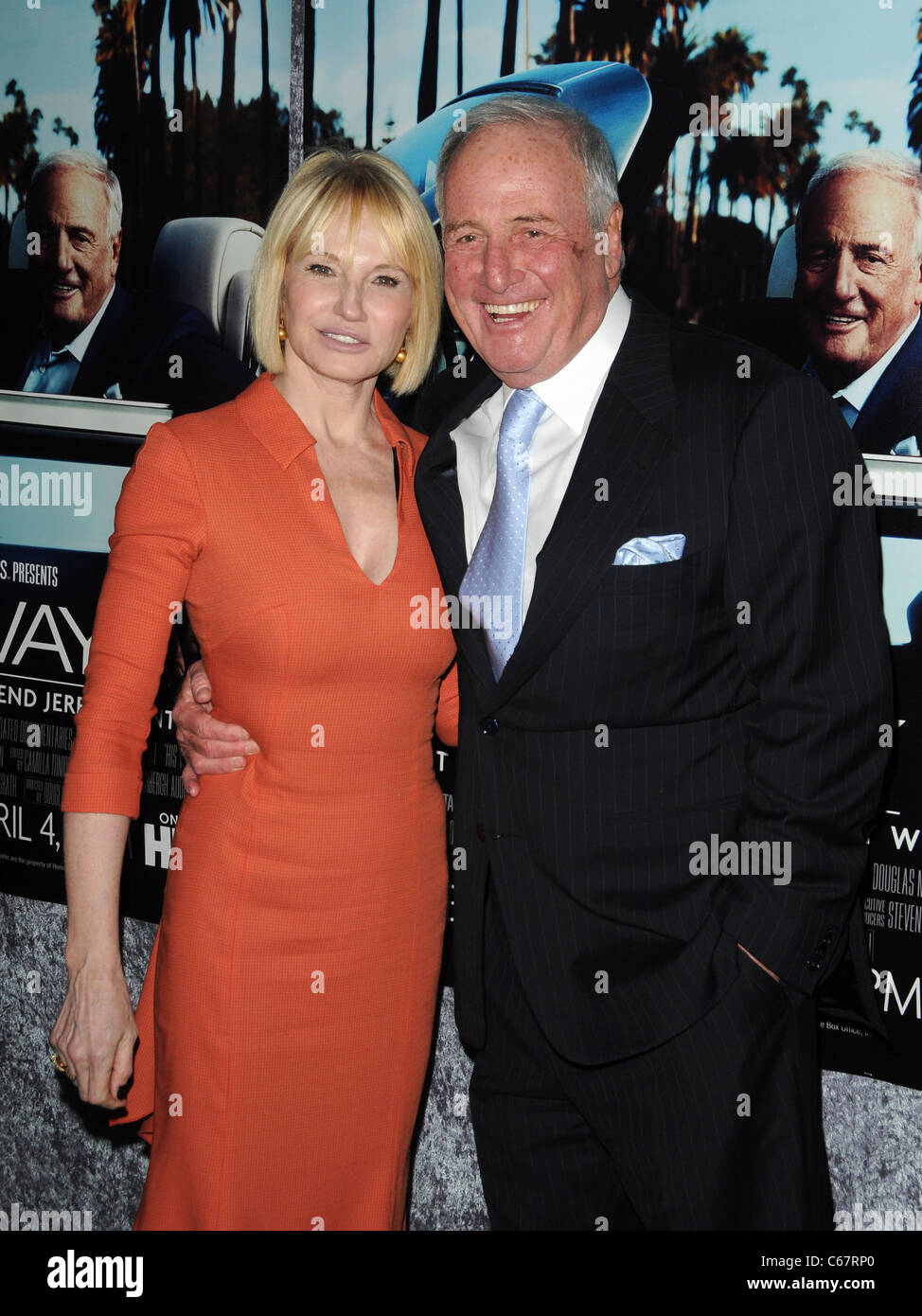 Ellen Barkin, Jerry Weintraub at arrivals for HIS WAY Premiere, The Paramount Theater, Los Angeles, CA March 22, 2011. Photo By: Dee Cercone/Everett Collection Stock Photo