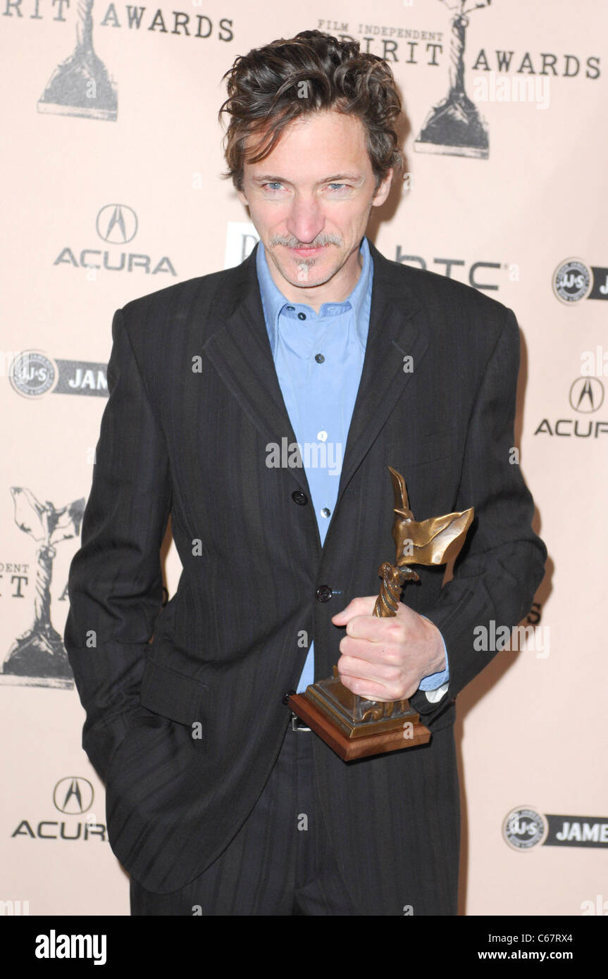 John Hawkes in the press room for 2011 Film Independent Spirit Awards - Press Room, on the beach, Santa Monica, CA February 26, Stock Photo