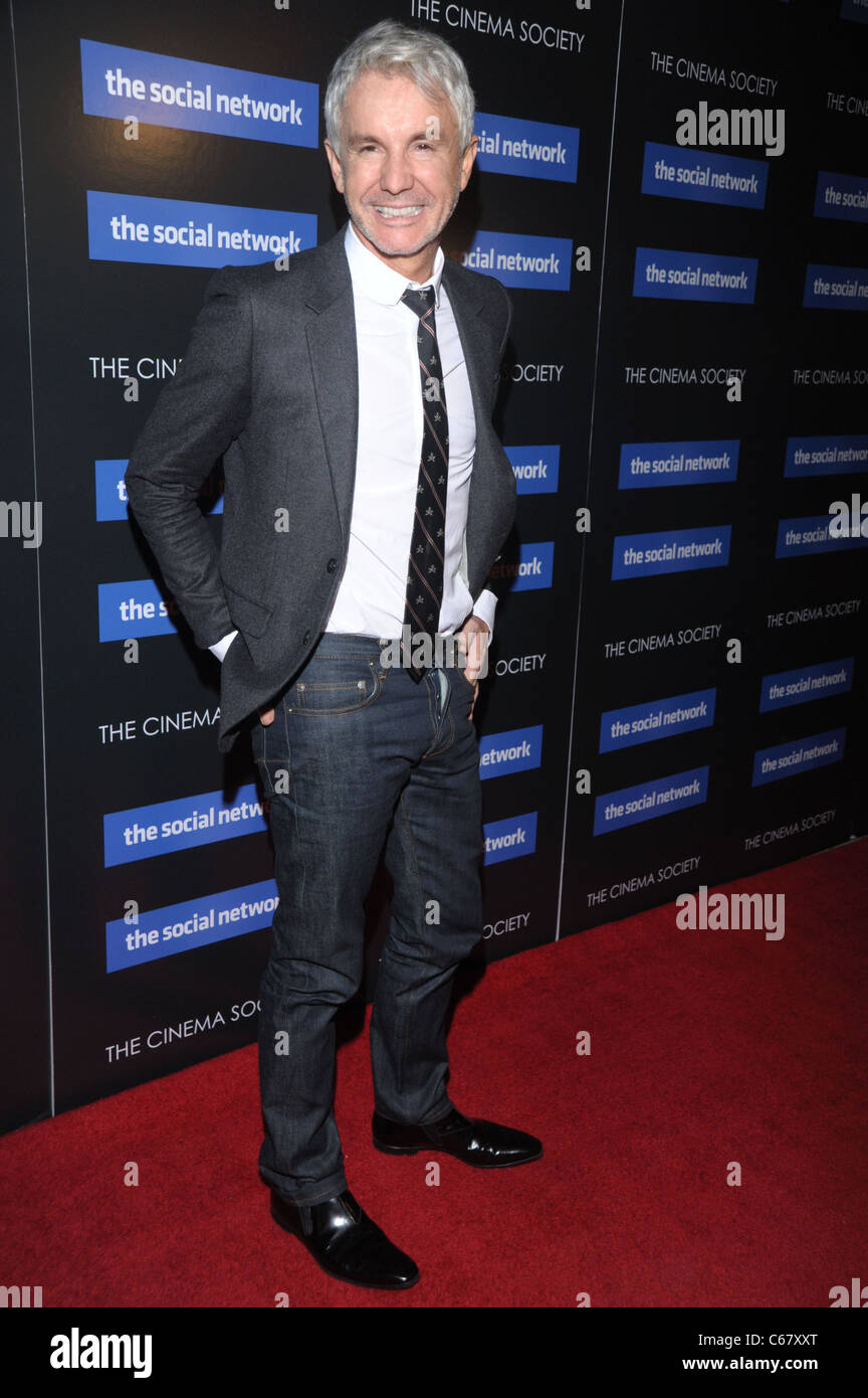 Baz Luhrmann at arrivals for Columbia Pictures and the Cinema Society Special Screening of THE SOCIAL NETWORK, School of Visual Stock Photo