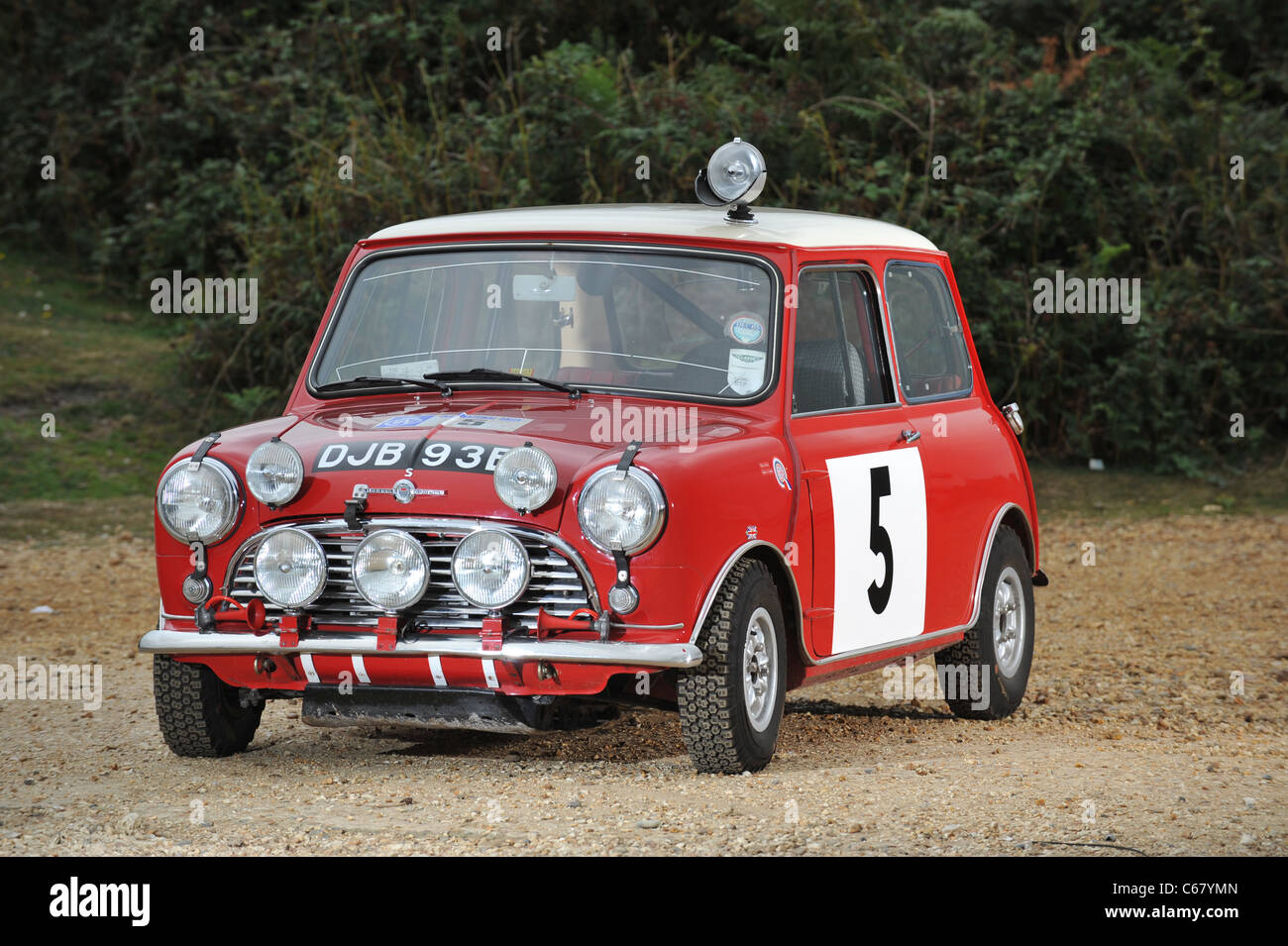 1964 mini cooper 1,275s rally saloon The ex works 1965 rac rally and  1966 scottish winner Stock Photo