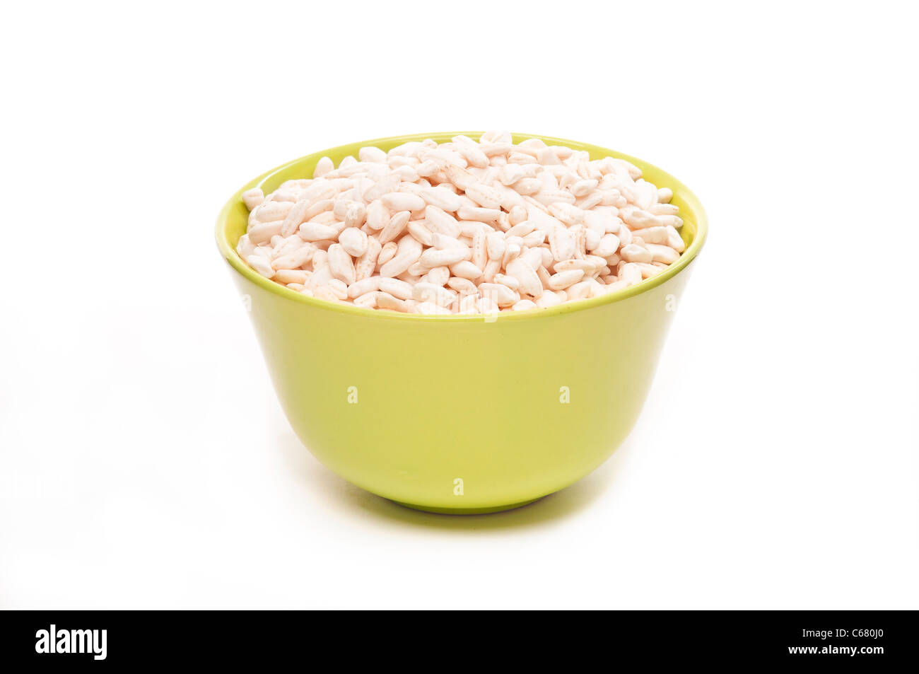 puffed rice in bowl Stock Photo