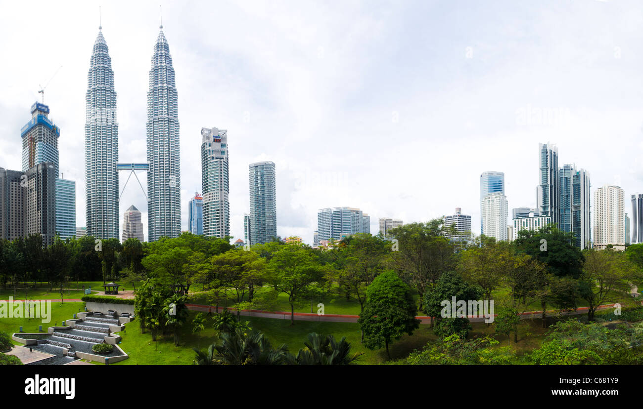 petronas twin towers of Malaysia. Stock Photo
