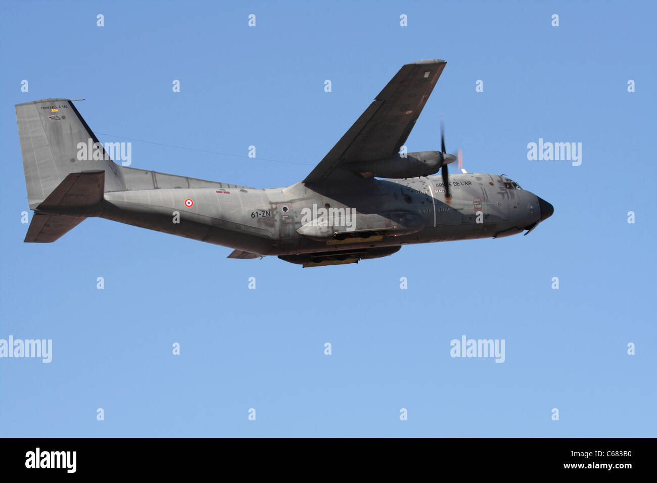 French Air Force Transall C-160R medium tactical transporter on takeoff