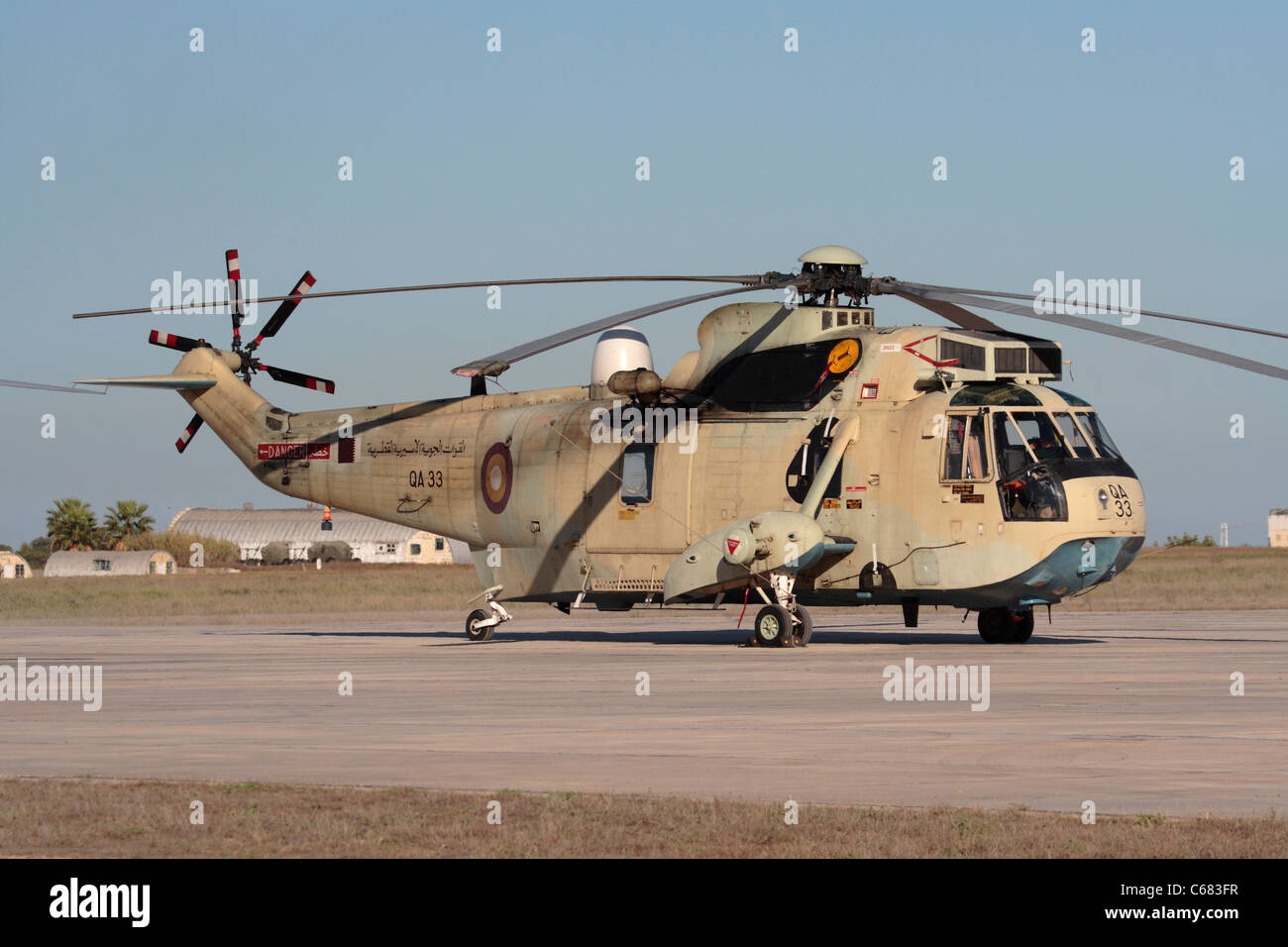 Westland Commando Mk3 helicopter of the Qatar Emiri Air Force Stock