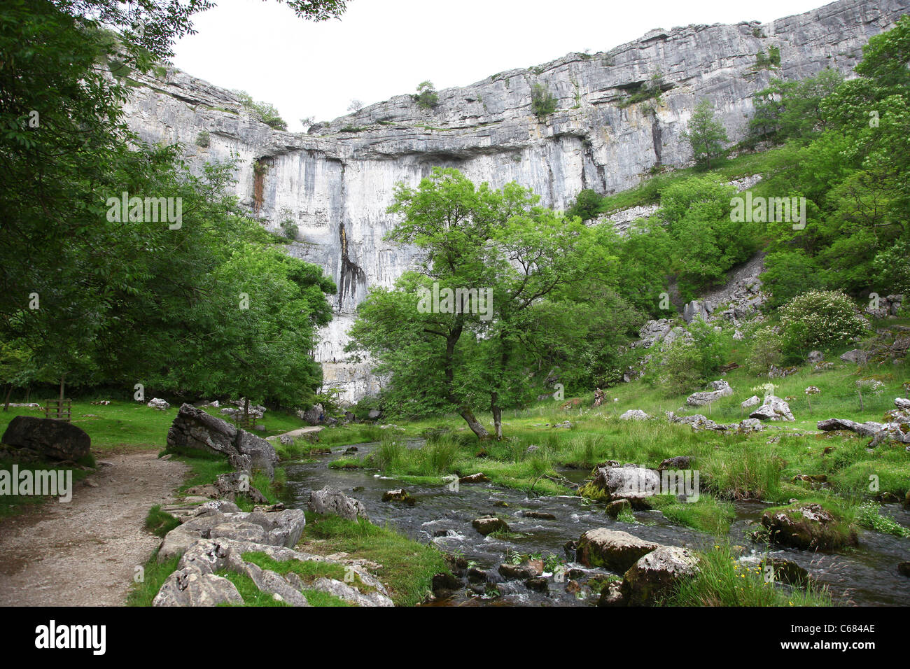 Malham Beck stream Malham Cove, North Yorkshire, Yorkshire Dales