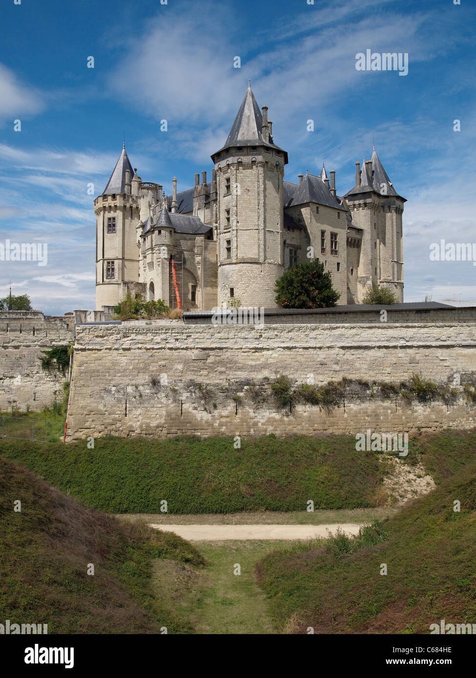 The Chateau de Saumur castle, Loire valley, France Stock Photo