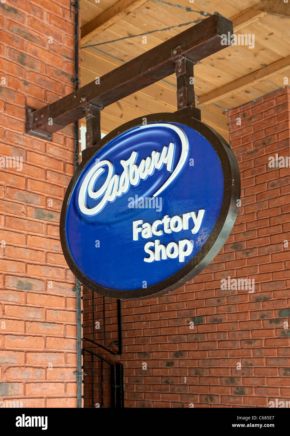 Cadbury's Factory Shop sign Stock Photo