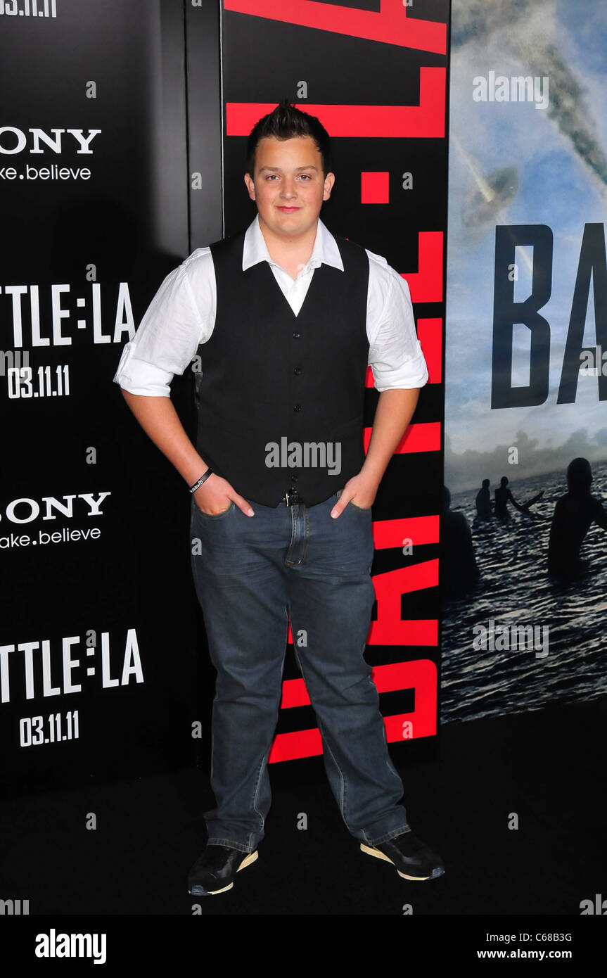 Noah Munck at arrivals for BATTLE: LOS ANGELES Premiere, Regency Village Theater, Los Angeles, CA March 8, 2011. Photo By: Jody Stock Photo