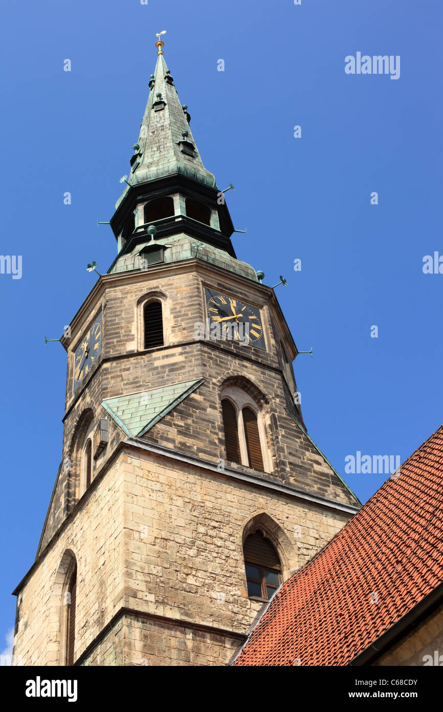 The steeple of the Kruezekirche in Hanover, Germany. Stock Photo