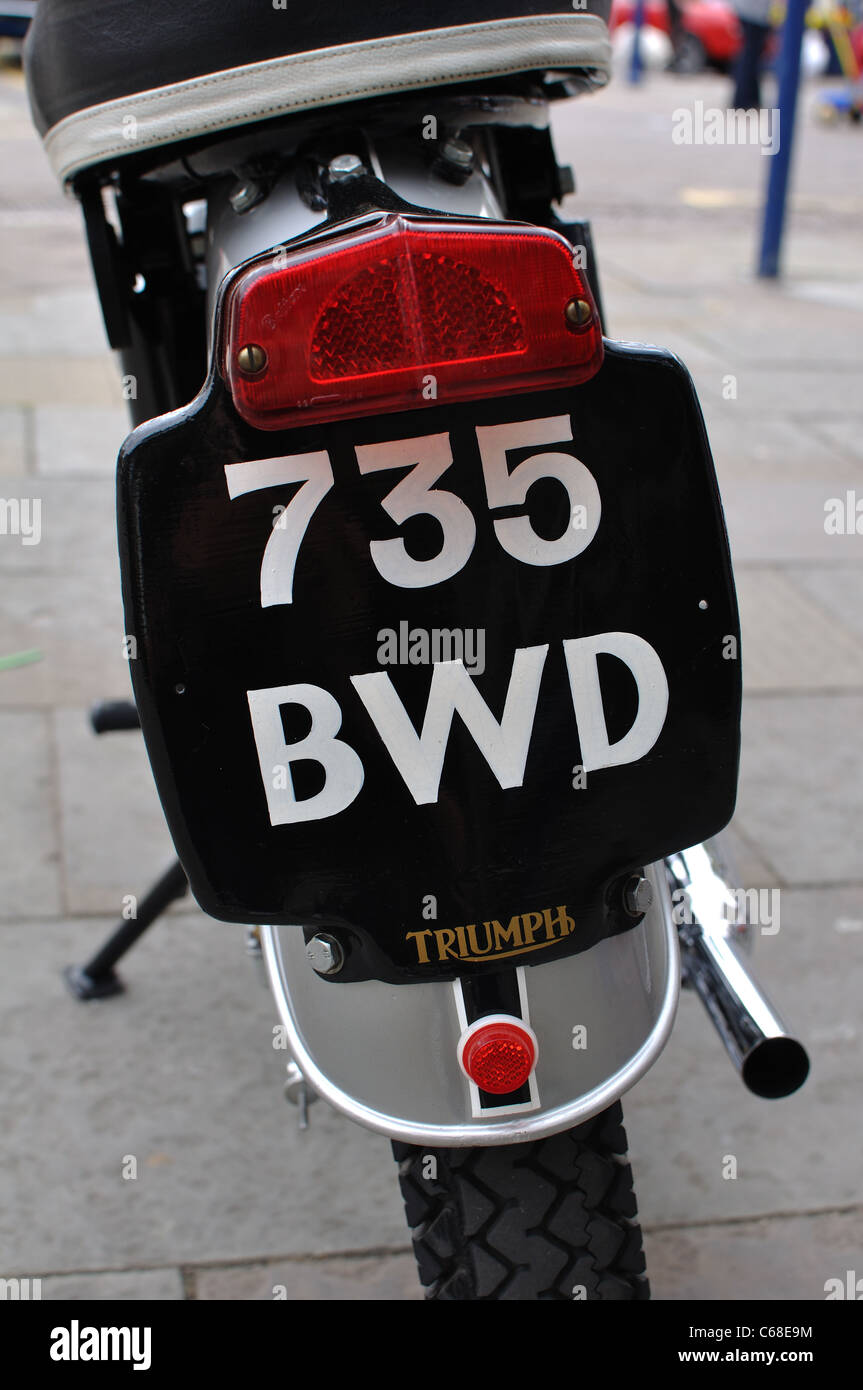Motorcycle license plate Banque de photographies et d'images à haute  résolution - Alamy