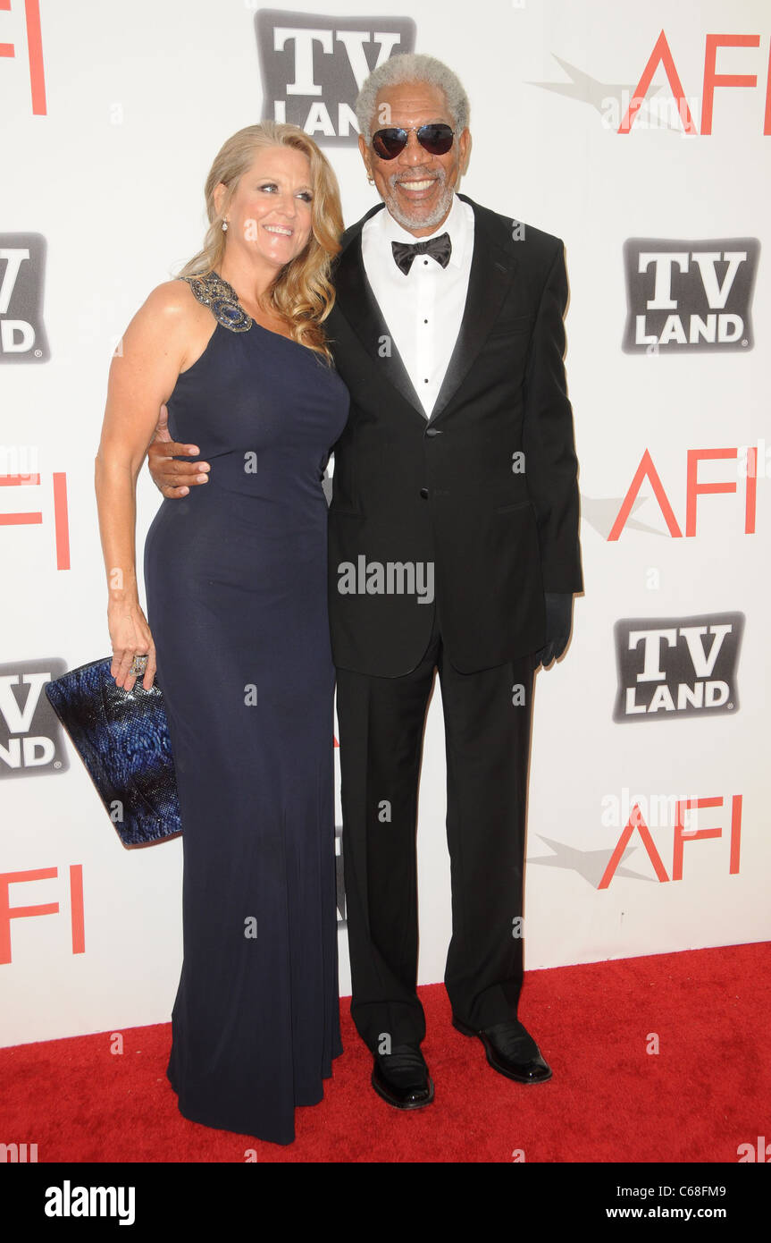 Freeman, Wife at arrivals for American Film Institute (AFI) 39th Life Achievement Award