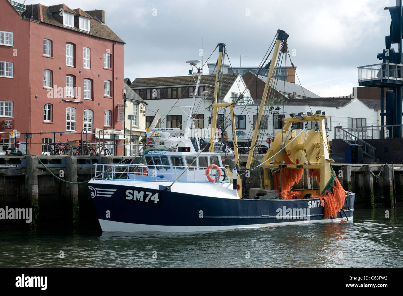 Beam Trawler Sally Jane at poole Dorset UK Stock Photo