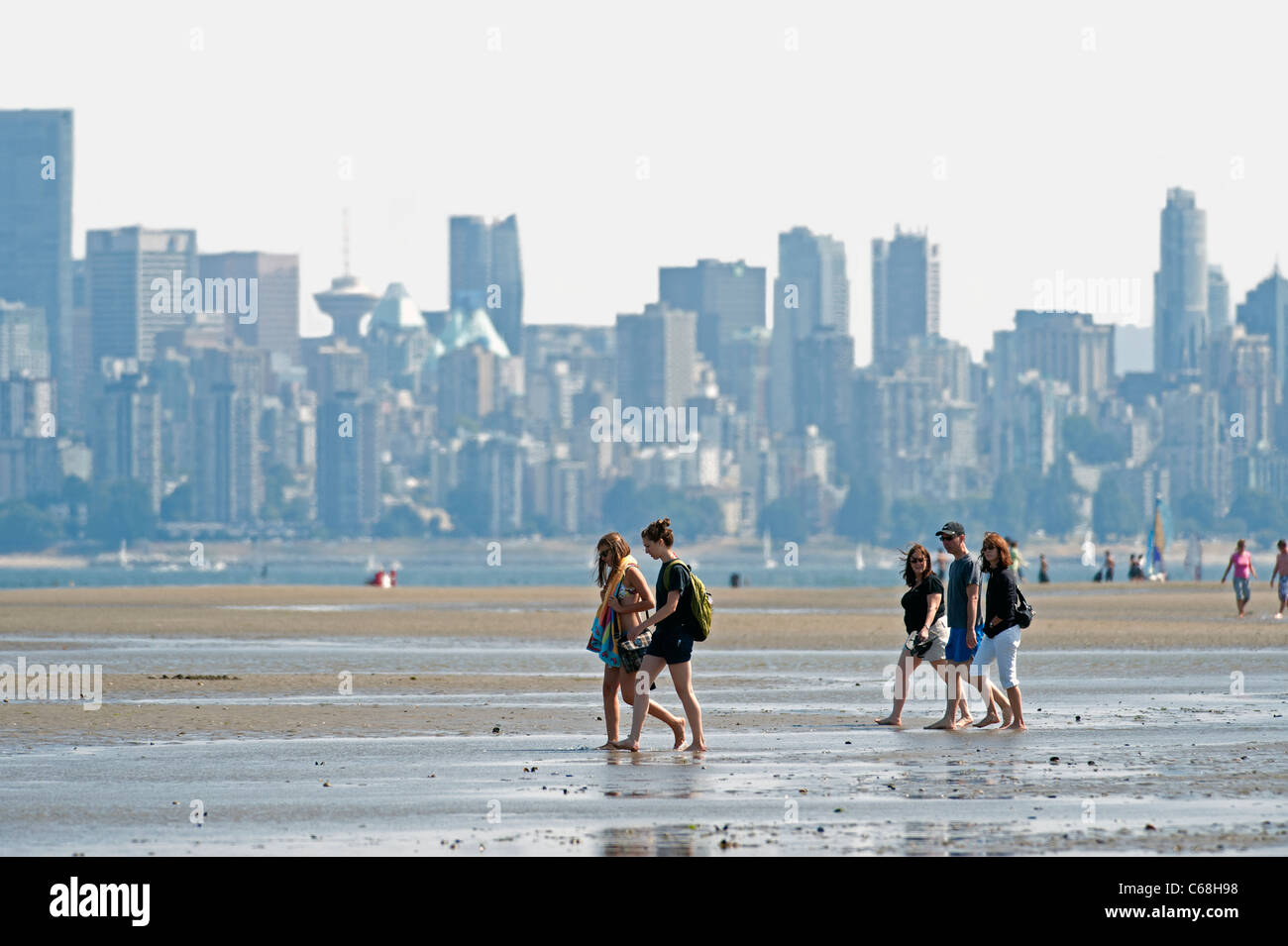 Vancouver - Low tide at Kitsilano beaches Stock Photo