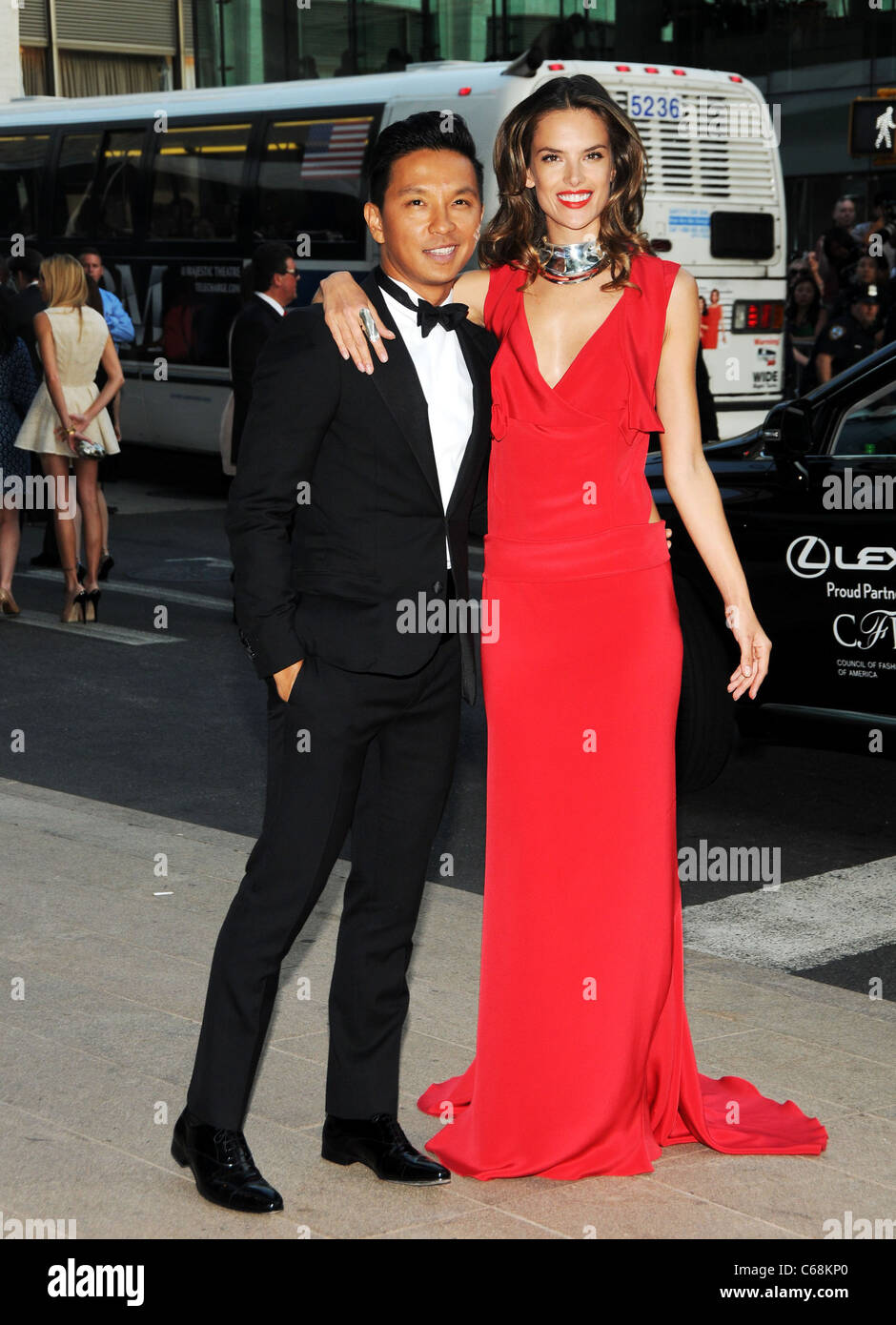 Prabal Gurung, Alessandra Ambrosio at arrivals for The 2011 CFDA Fashion Awards, Alice Tully Hall at Lincoln Center, New York, NY June 6, 2011. Photo By: Desiree Navarro/Everett Collection Stock Photo